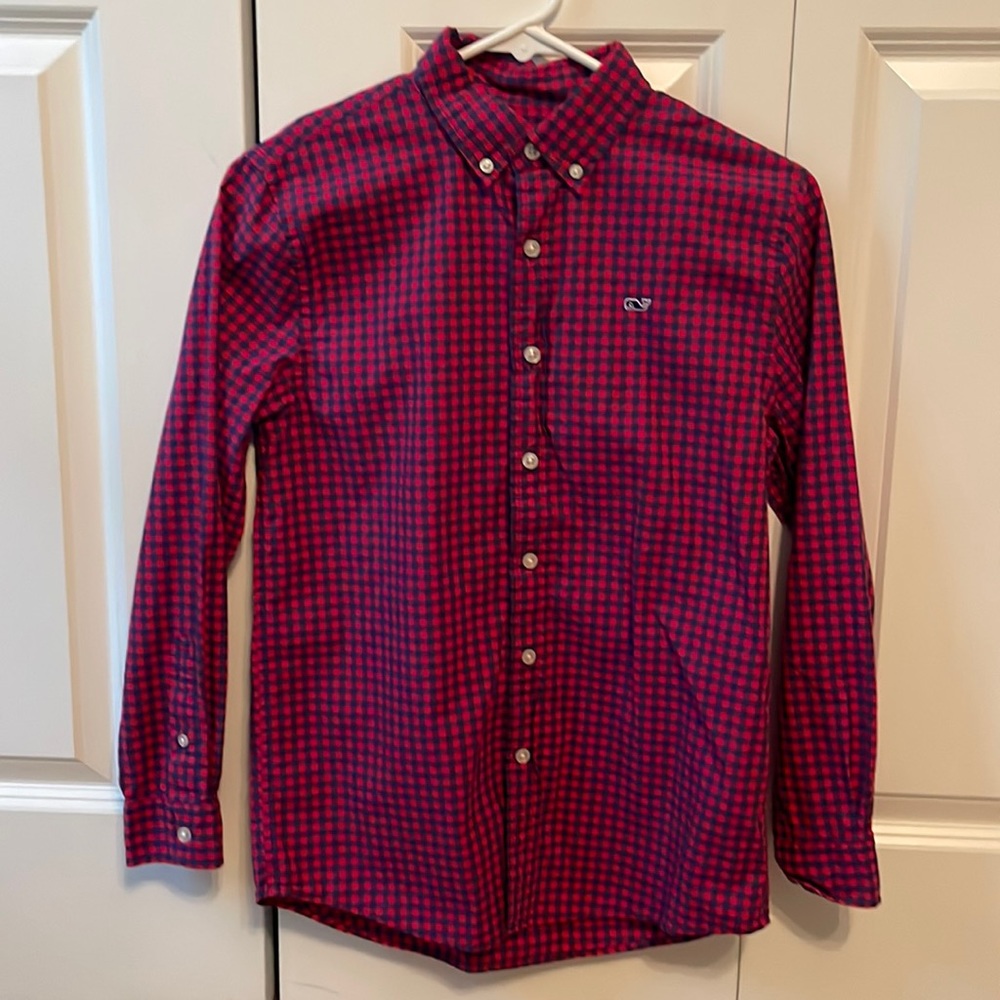 Gently use boys size medium 12-14 Button-down collared shirt